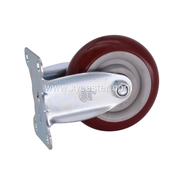 4 Inch PVC Red Medium Caster Wheel